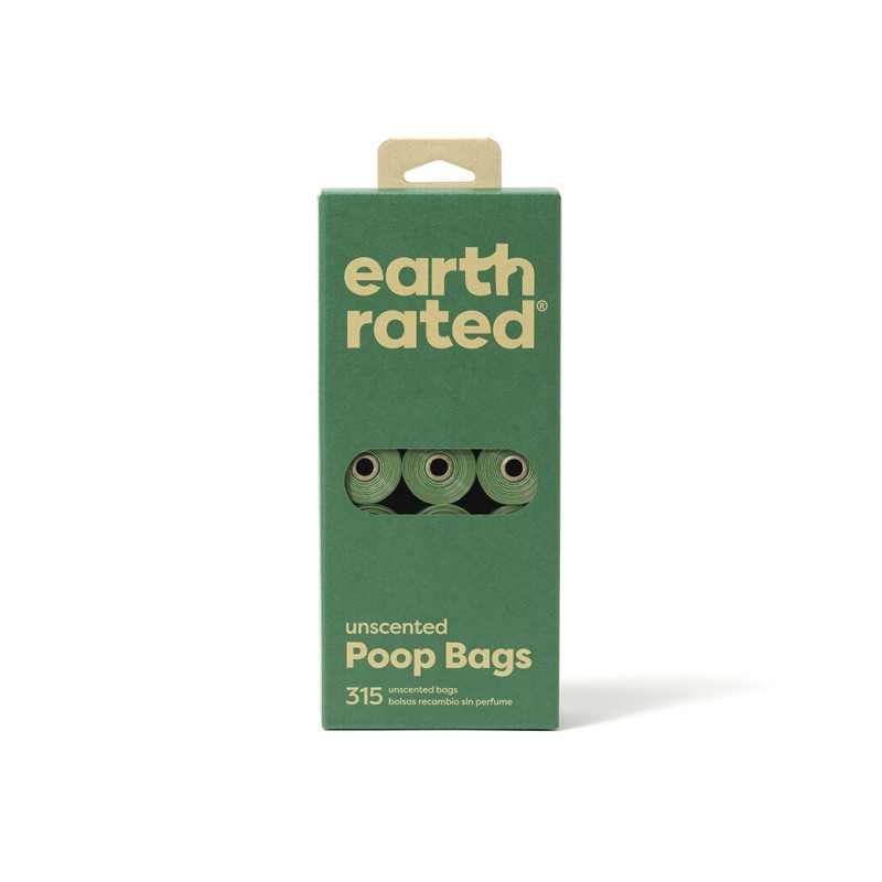 Earth Rated 100% Leak proof Unscented  Poop Bags 21 Rolls / 315pcs