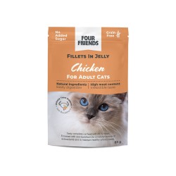 FOUR FRIENDS Adult Chicken in Jelly Pouch 85g