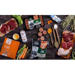 Nature's Food Beef Dinner pihvid, tasakaalustatud toortoit veisesest ja kanast koos värske muna ja kefiiriga 1kg +200g tasuta!