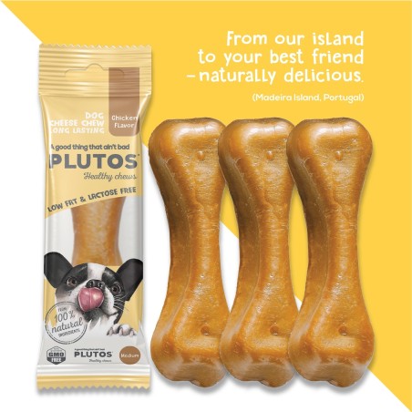 Plutos Dog Cheese & Chicken Chew  Size M