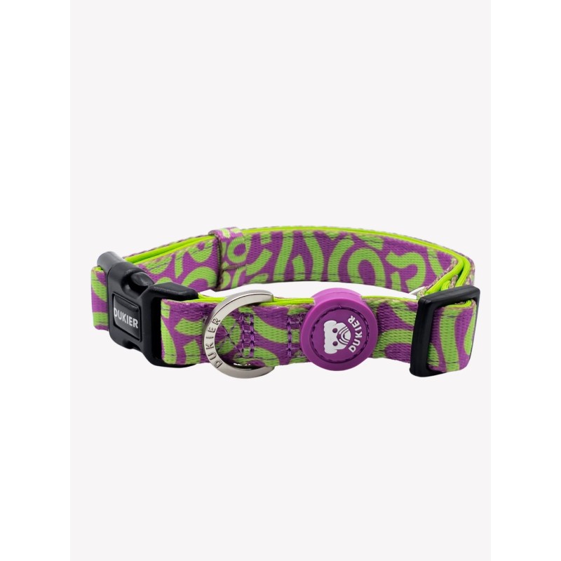 DUKIER COLLAR KALEIDO LIME SWIRL SIZE M