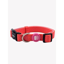 DUKIER COLLAR KALEIDO PINK GRID SIZE M