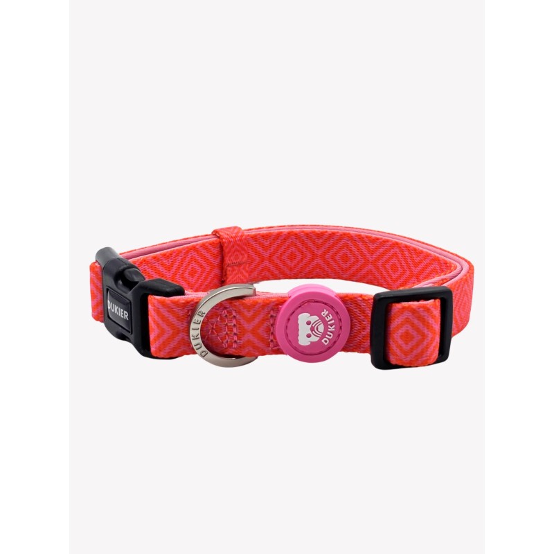 DUKIER COLLAR KALEIDO PINK GRID SIZE M