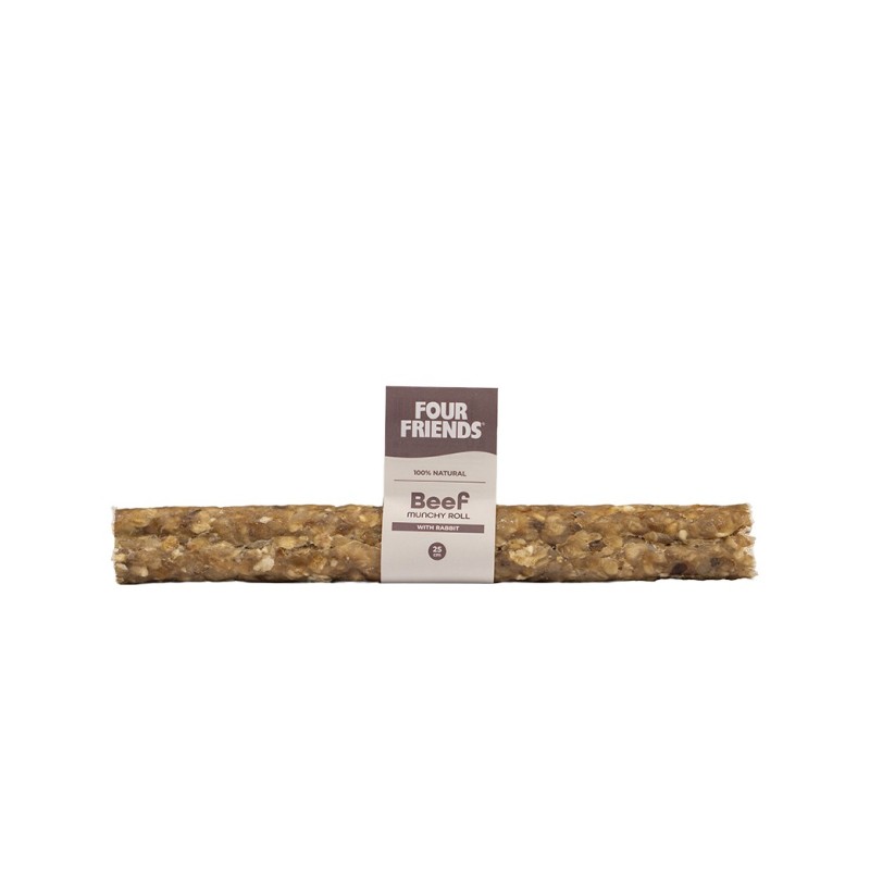 FOURFRIENDS NATURAALNE NÄRIMISPULK PURUSTATUD VEISE-JA KÜÜLIKUNAHAST 25cm 104g